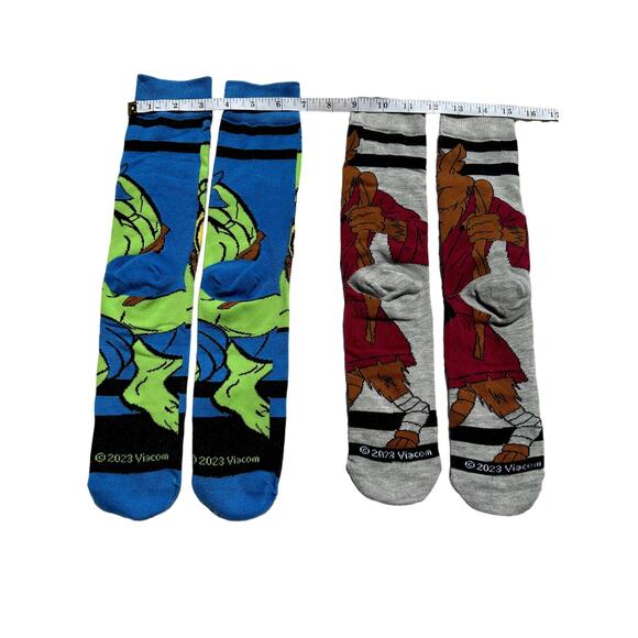 Character Socks - Ninja Turtles- Mens 8-12 - Picture 2 of 2